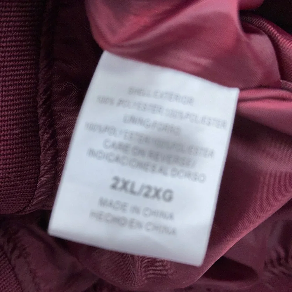 Virginia Teck Hokies Jacket Men XXL 2XL Pullover Windbreaker Windshirt Maroon B9